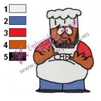 Chef South Park Embroidery Design